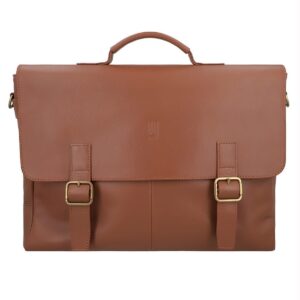 Classic Leather Messenger Office Bag – Brown