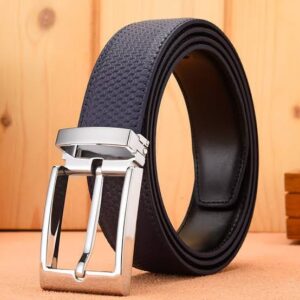 Automatic Buckle Leather Belt – Black