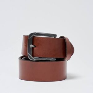Premium Brown Leather Belt – Matte Buckle