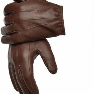 Premium Leather Gloves – Brown