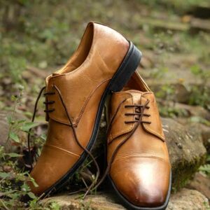Men’s Classic Oxford Leather Shoes – Tan